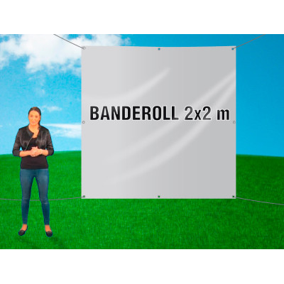 Banderoll 2x2 meter
